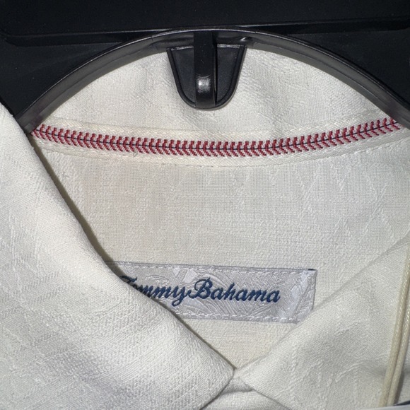 Cleveland Guardians Tommy Bahama 100% Silk Pitchers Paradiso Camp Shirt Sz S NEW - Picture 9 of 13